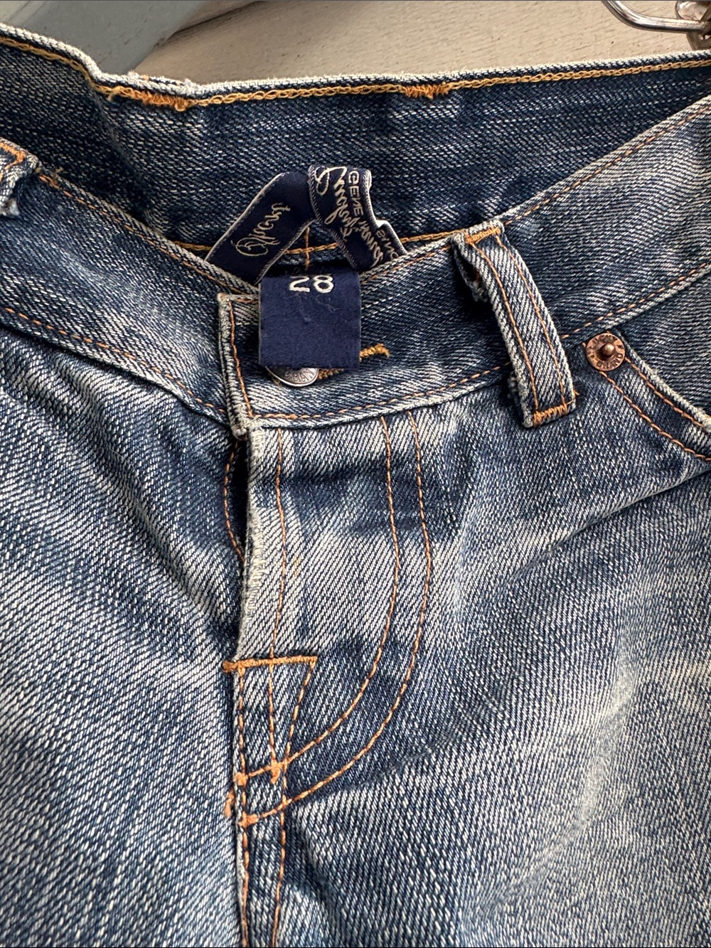Lucky Brand Washed Blue Distressed Denim Cutoff Shorts - Picture 2 of 10